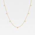 1.40 TCW Trillion Moissanite Diamond Dangle Necklace
