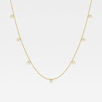 1.40 TCW Trillion Moissanite Diamond Dangle Necklace