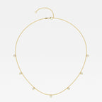 1.40 TCW Trillion Moissanite Diamond Dangle Necklace