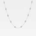 2.80 TCW Marquise & Emerald Moissanite Diamond Bezel Style Necklace