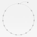 2.80 TCW Marquise & Emerald Moissanite Diamond Bezel Style Necklace