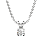 0.25-1.0ct Round Cut Moissanite Solitaire Necklace