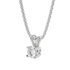 0.25-1.0ct Round Cut Moissanite Solitaire Necklace