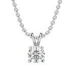 0.25-1.0ct Round Cut Moissanite Solitaire Necklace