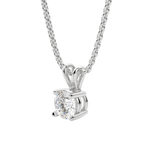 0.25-1.0ct Round Cut Moissanite Solitaire Necklace