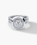 ROPES Cushion Cut Diamond Gold Engagement Ring