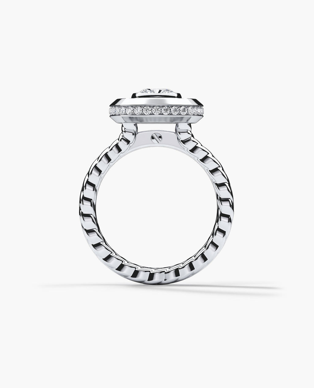 ROPES Cushion Cut Diamond Gold Engagement Ring