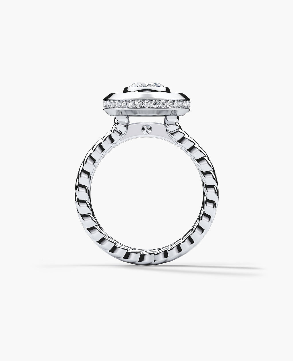 ROPES Oval Cut Diamond Gold Engagement Ring