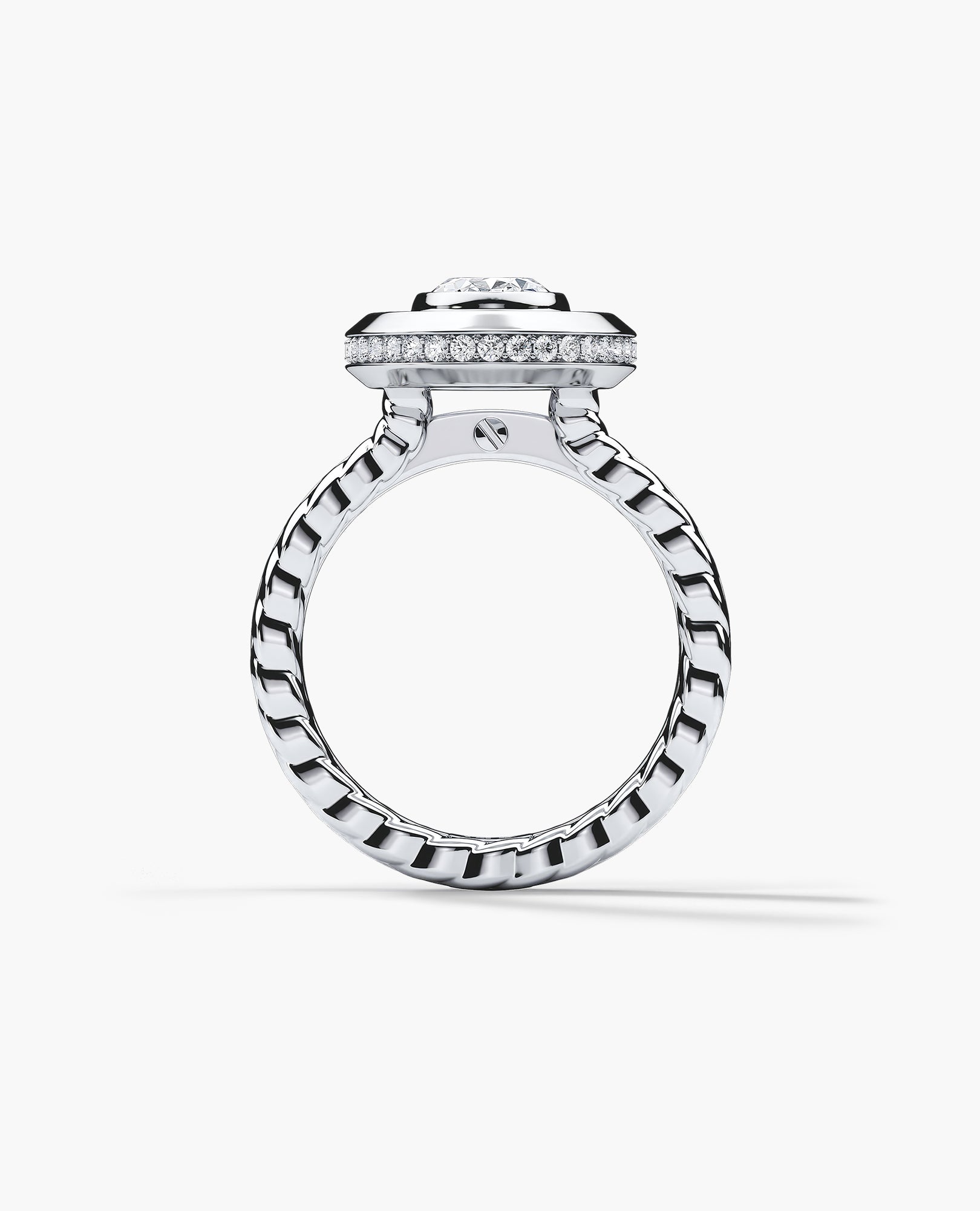 ROPES Oval Cut Diamond Gold Engagement Ring