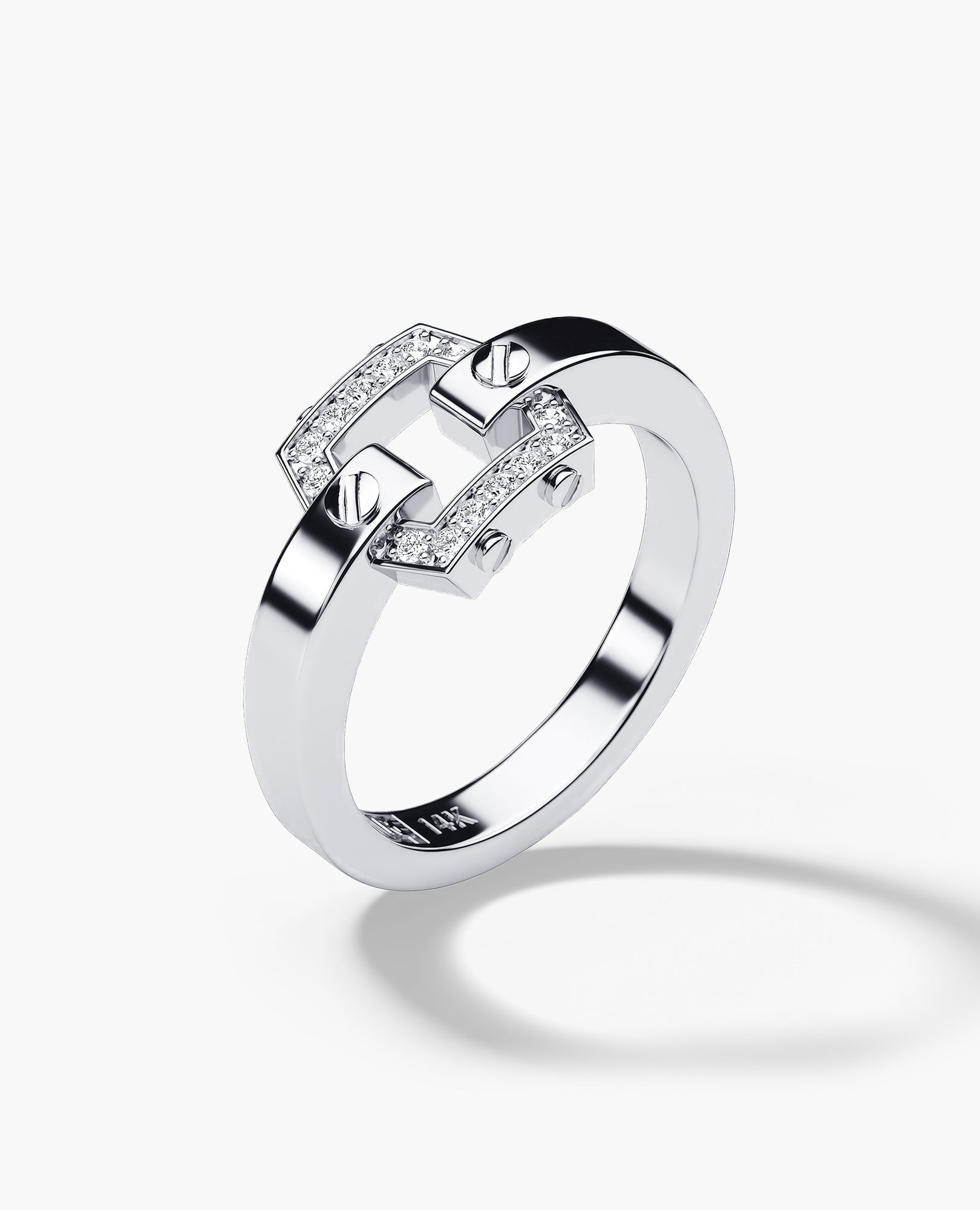 NORTHSTAR MINI Gold Ring with 0.15ct Diamonds