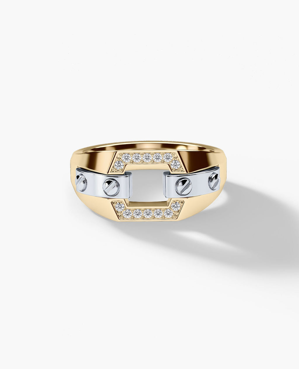 NORTHSTAR Gold Signet Ring with 0.10ct Diamonds