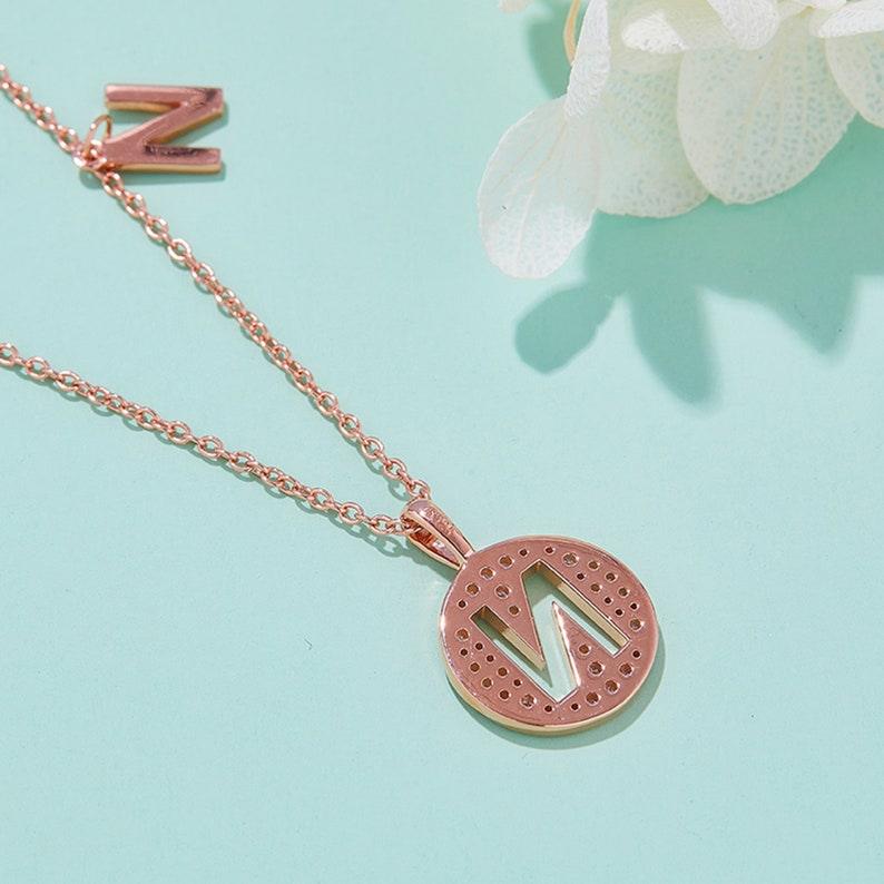 Personalized "N" latter diamond necklace