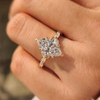 Nature Inspired Marquise Diamond Engagement Ring