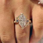 Dutch Marquise Ring with Leaf Style Prong