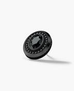 HALO EverBlak Gold Oval Cut Single Stud Earring with 0.55ct - 1.40ct Black Diamonds