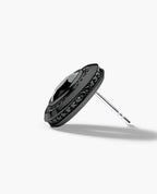 HALO EverBlak Gold Oval Cut Single Stud Earring with 0.55ct - 1.40ct Black Diamonds