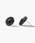HALO EverBlak Gold Oval Cut Single Stud Earring with 0.55ct - 1.40ct Black Diamonds