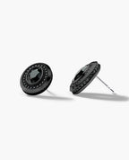 HALO EverBlak Gold Oval Cut Single Stud Earring with 0.55ct - 1.40ct Black Diamonds