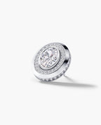 HALO Gold Oval Cut Single Stud Earring with 0.55ct - 1.40ct Diamonds