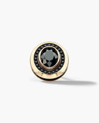 HALO Gold Oval Cut Single Stud Earring with 0.55ct - 1.40ct Black Diamonds