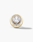 HALO Gold Oval Cut Single Stud Earring with 0.55ct - 1.40ct Diamonds