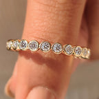 Bezel Set Eternity Round Diamond Wedding Band