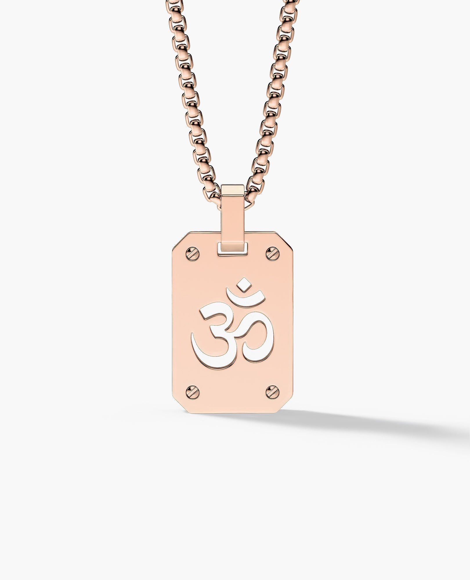 SHADOW OM Gold Dog Tag Pendant