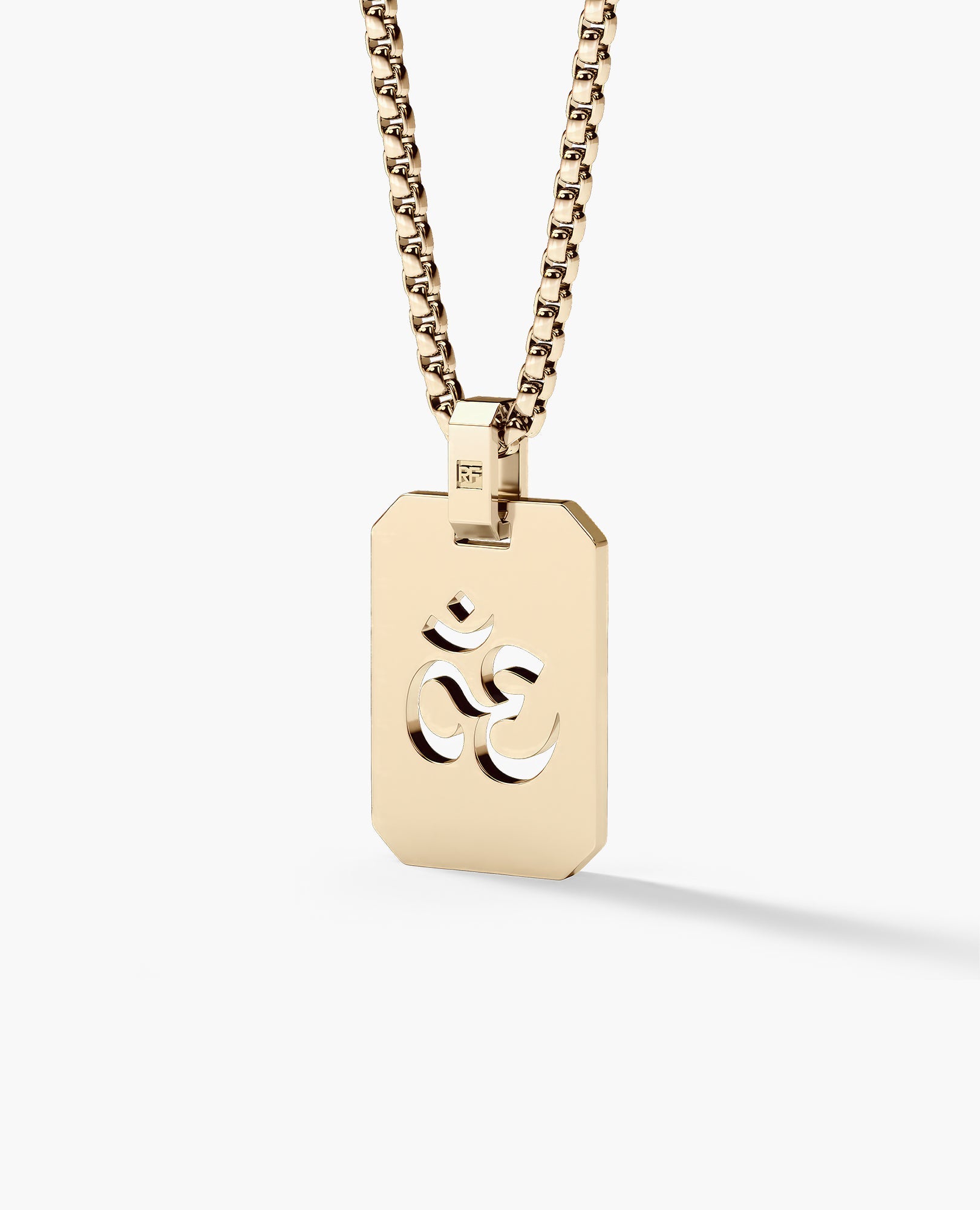 SHADOW OM Gold Dog Tag Pendant