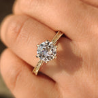 Filigree Engagement Ring with Round Old European Diamond