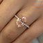 Oval Cut Fancy Intense Brownish Pink Diamond Hidden Halo Engagement Ring DisneyValley