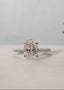 Oval Cut white lab grown slim minimalist engagement ring - DisneyValley