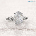 Oval Twig Engagement Ring, 2ct Unique Nature Inspired Lab Grown Engagement Ring DisneyValley