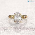 Oval Twig Engagement Ring, 2ct Unique Nature Inspired Lab Grown Engagement Ring DisneyValley