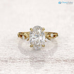 Oval Twig Engagement Ring, 2ct Unique Nature Inspired Lab Grown Engagement Ring DisneyValley