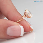 Oval Twig Engagement Ring, 2ct Unique Nature Inspired Lab Grown Engagement Ring DisneyValley
