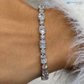 Oval and Round Cut lab grown Diamond Tennis Bracelet - DisneyValley
