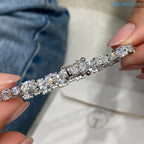Oval and Round Cut lab grown Diamond Tennis Bracelet - DisneyValley