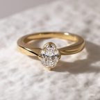 2.0 CT Oval Moissanite Solitaire Engagement Ring