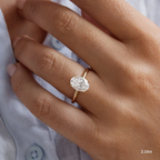 2.10 - 3.40 CT Oval Moissanite Solitaire Engagement Ring