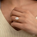 2.10 - 3.40 CT Oval Moissanite Solitaire Engagement Ring