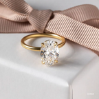 2.10 - 3.40 CT Oval Moissanite Solitaire Engagement Ring