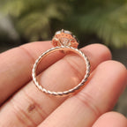 Oval Diamond Engagement Ring in Milgrain Details