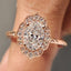 Oval Diamond Engagement Ring in Milgrain Details