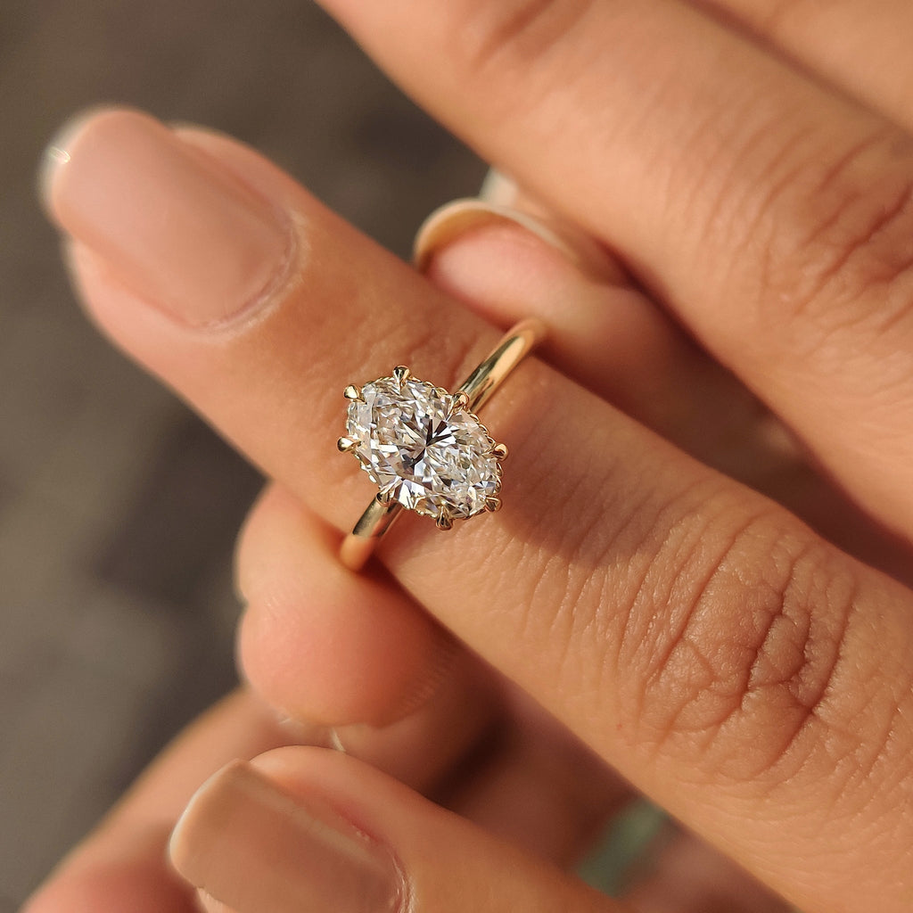 Solitaire Oval Diamond Engagement Ring