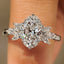 Oval Cut Diamond Ring With Side Stone Style In Muse Setting