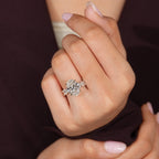 Oval Engagement Ring with Four Claw Prong Setting
