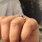 Round and Oval Cut Diamond Half Eternity Band