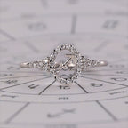 Sagittarius Ring With Round Cut Halo Design