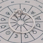 Sagittarius Ring With Round Cut Halo Design
