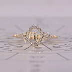 Virgo Ring With Round Side Stone Design